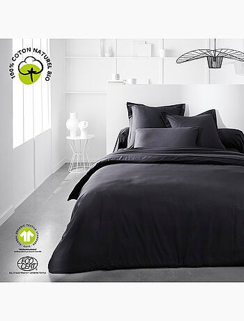 Drap plat pour lit 2 personnes uni ORGANIC
