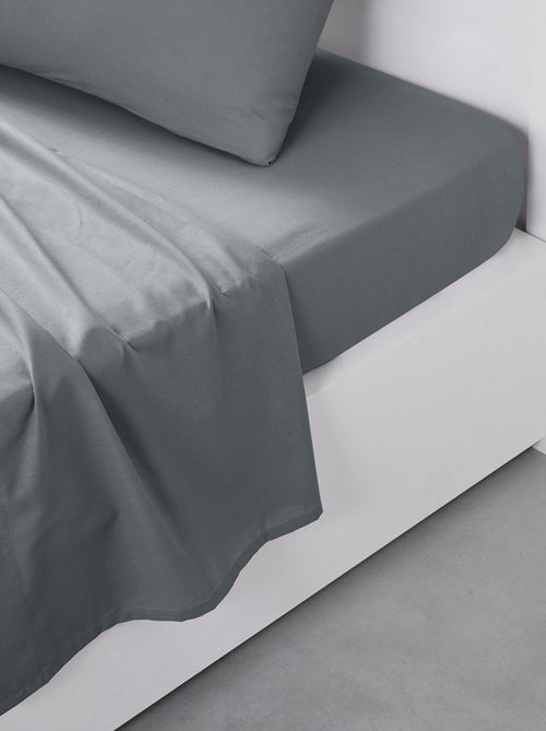 Drap plat pour lit 2 personnes uni ORGANIC - Kiabi