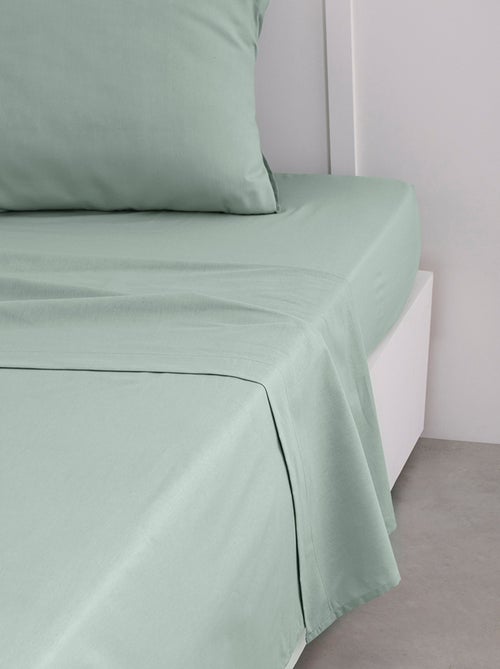 Drap plat pour lit 2 personnes uni ORGANIC - Kiabi