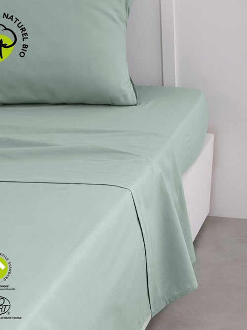 Drap plat pour lit 2 personnes uni ORGANIC - Kiabi