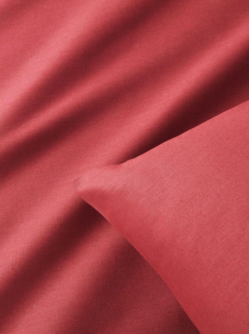 Drap plat pour lit bébé 100% coton Bio - 'P'tit Basile' Rouge bordeaux - Kiabi