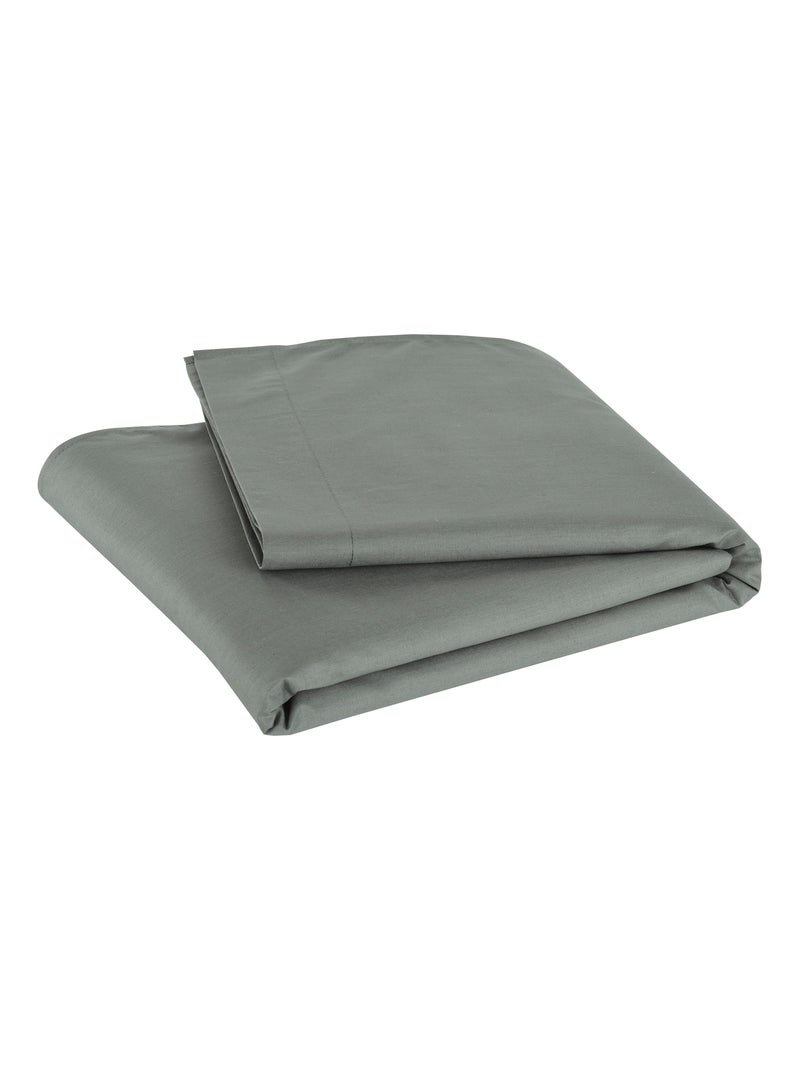 Drap plat pour lit bébé 100% coton Bio - 'P'tit Basile' Vert foncé - Kiabi