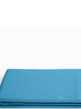 Drap plat "Prémium" pour lit 1 place & 2 places - Prémium Cyan - 180 x 290 cm pour lit 1 place