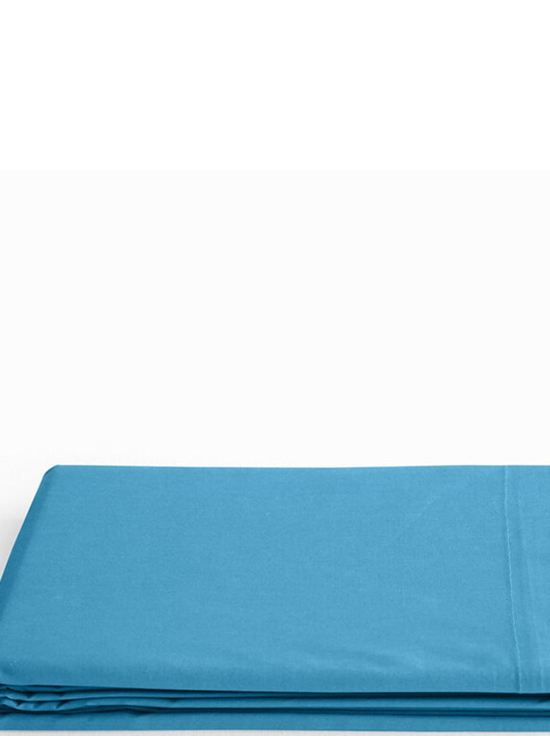Drap plat "Prémium" pour lit 1 place & 2 places - Prémium Cyan - 180 x 290 cm pour lit 1 place Turquoise - Kiabi