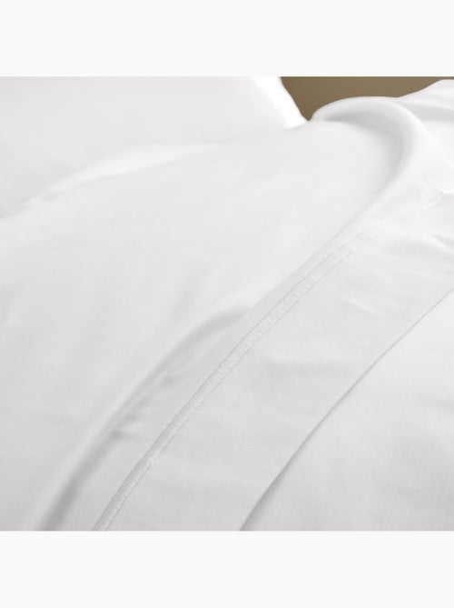 Drap Plat Sable Satin de Coton Peigné 120 Fils/cm² - Qualité Hôtelière Premium - Kiabi Drap Plat Sable Satin de Coton Peigné 120 Fils/cm² - Qualité Hôtelière Premium - Kiabi