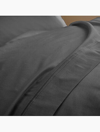 Drap Plat Sable Satin de Coton Peigné 120 Fils/cm² - Qualité Hôtelière Premium