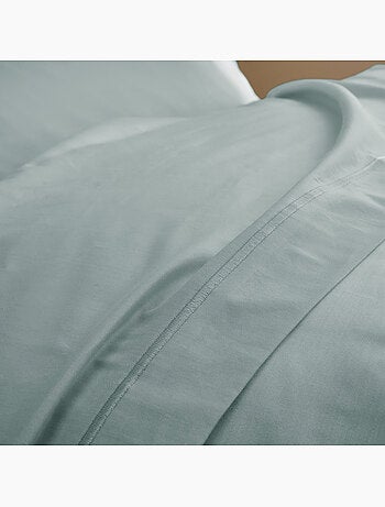 Drap Plat Sable Satin de Coton Peigné 120 Fils/cm² - Qualité Hôtelière Premium
