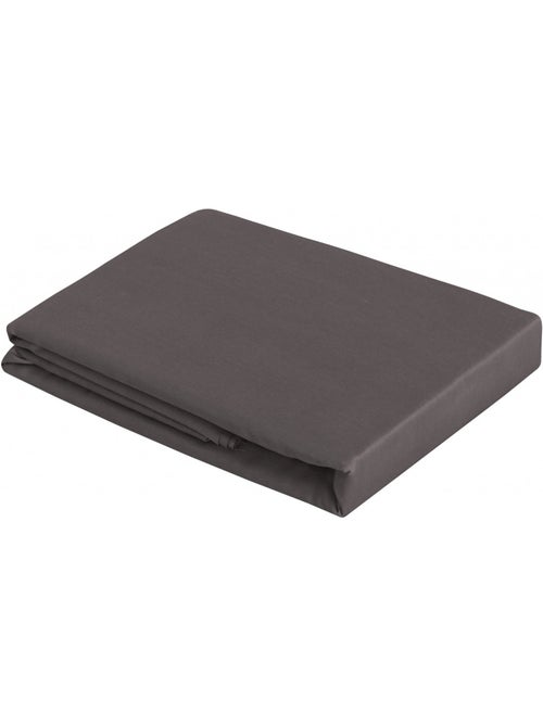 Drap plat satin de coton anthracite - Kiabi Drap plat satin de coton anthracite - Kiabi