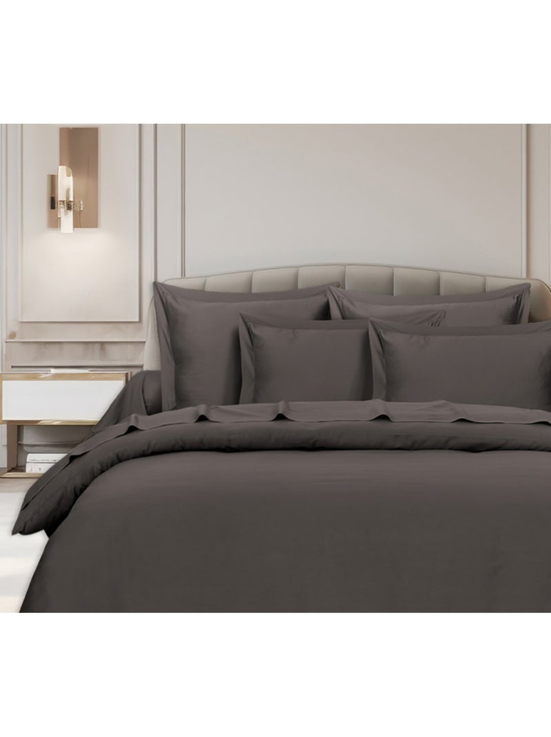 Drap plat satin de coton anthracite gris anthracite - Kiabi