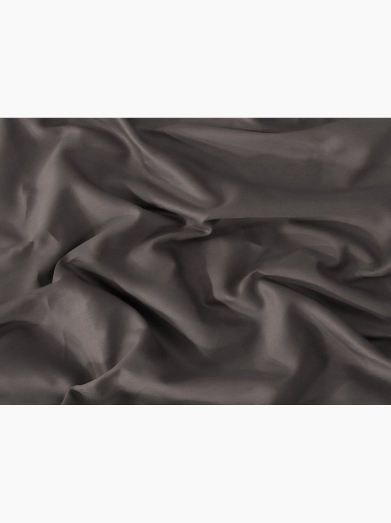 Drap plat satin de coton anthracite gris anthracite - Kiabi