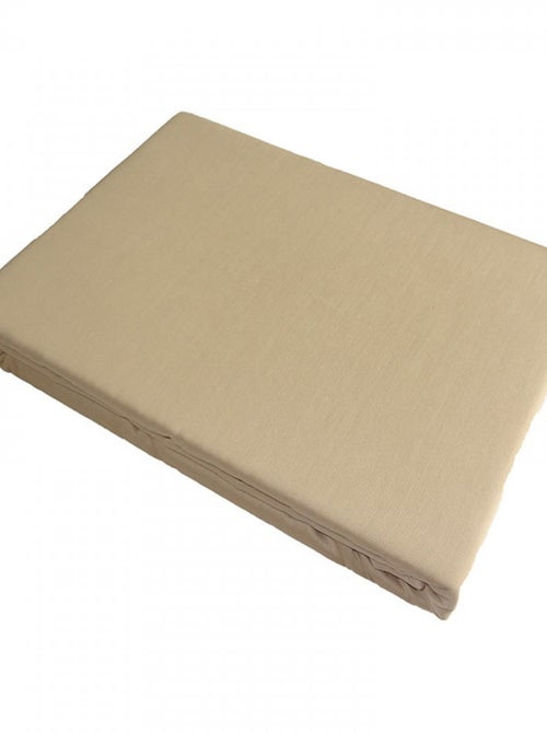 Drap plat satin de coton  beige - Kiabi