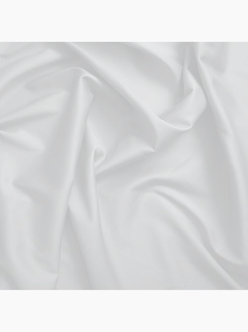 Drap plat satin de coton blanc - Kiabi