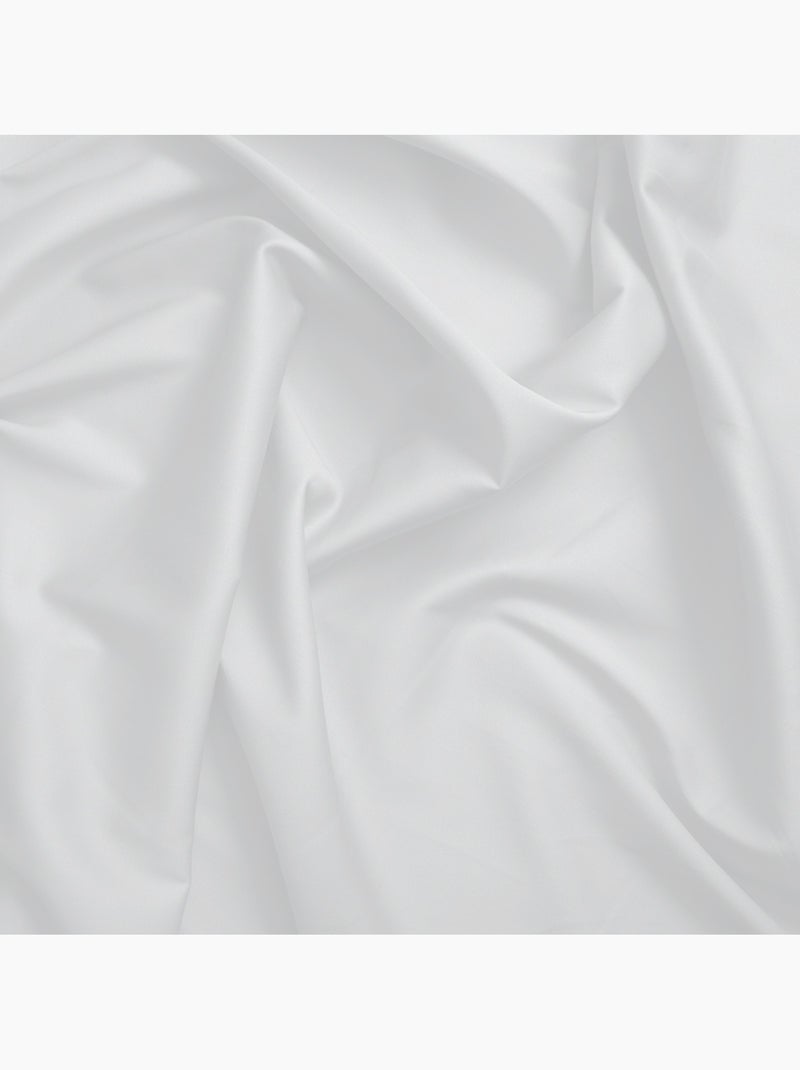 Drap plat satin de coton blanc Blanc - Kiabi