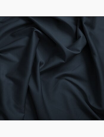 Drap plat satin de coton bleu