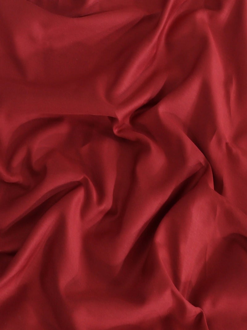 Drap plat satin de coton bordeaux Bordeaux - Kiabi