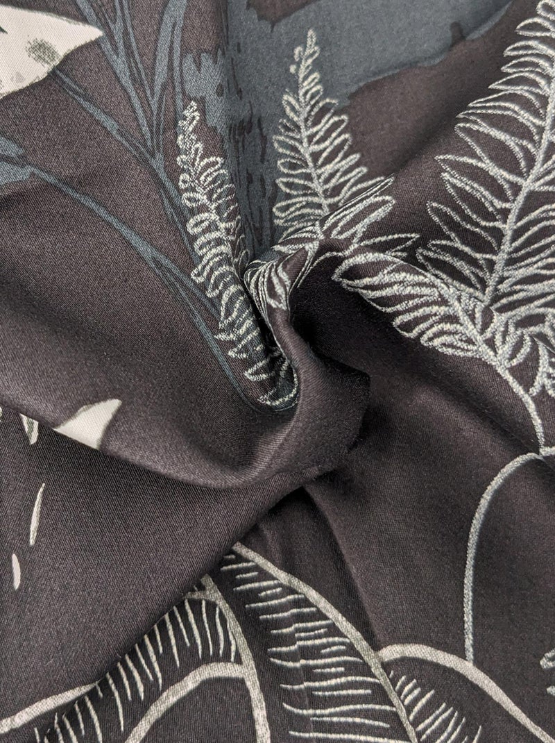 Drap plat satin de coton CAYENNE Noir ébène - Kiabi