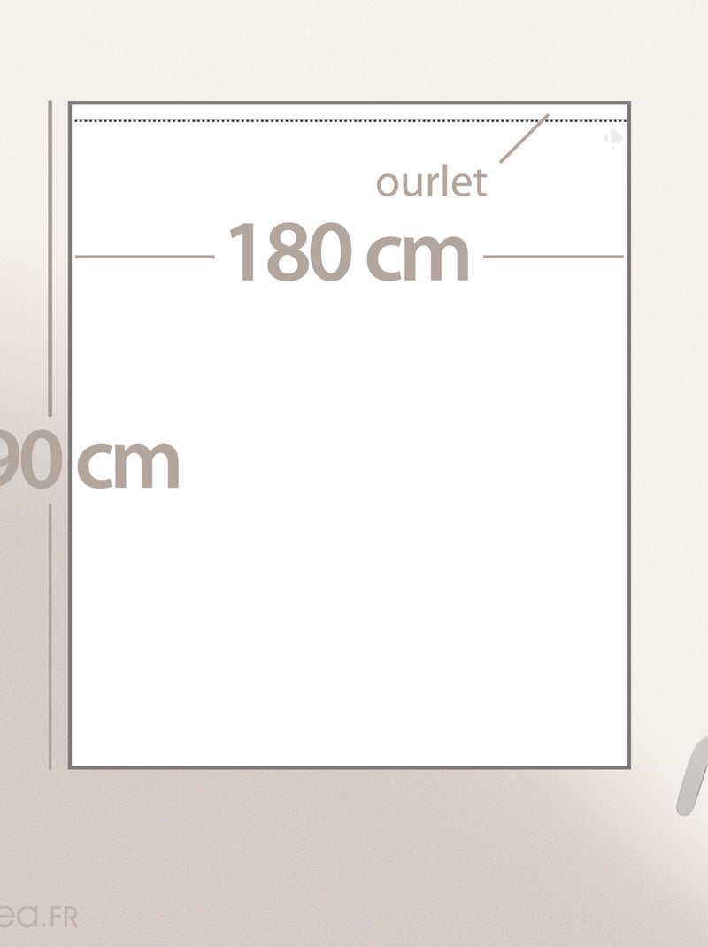 Drap plat satin de coton ENZO Bleu - Kiabi