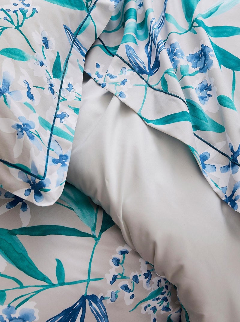 Drap plat satin de coton FRIDA Vert émeraude - Kiabi