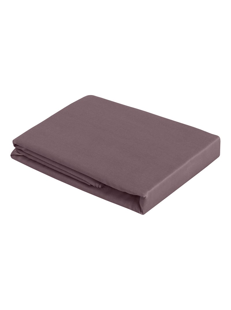 Drap plat satin de coton Mauve - Kiabi