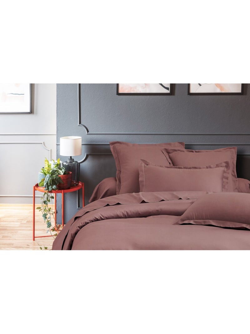 Drap plat satin de coton rose Bois de rose - Kiabi