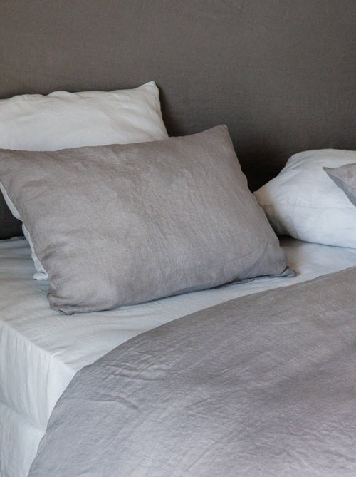 Drap plat SONATE lin lavé froissé - Kiabi