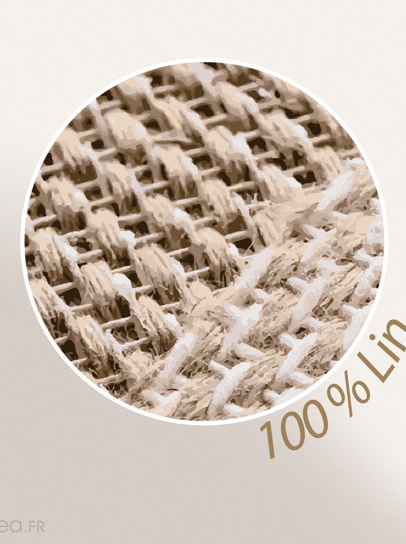 Drap plat SONATE lin lavé froissé Gris moyen - Kiabi