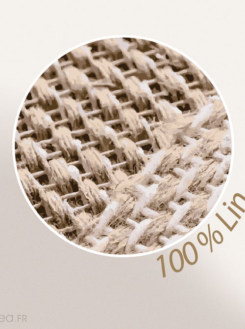 Drap plat SONATE lin lavé froissé - Kiabi