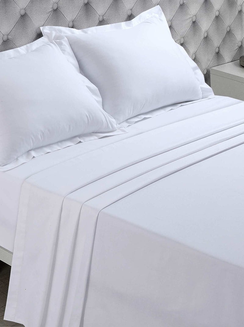 Drap plat uni blanc - Kiabi