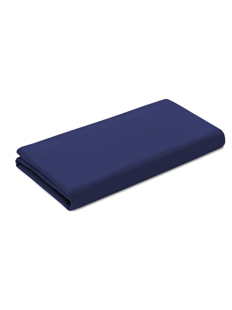 Drap plat uni bleu marine - Kiabi
