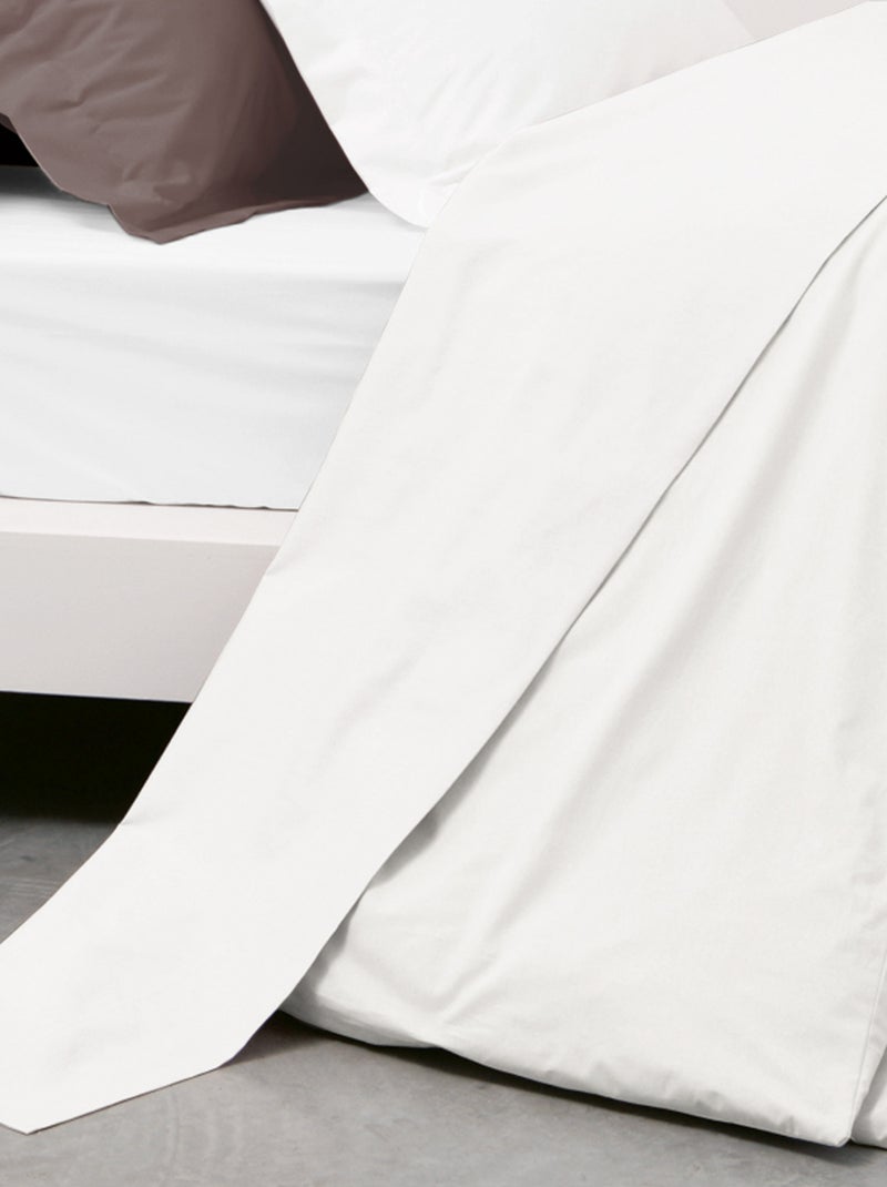 Drap plat uni coton ALTO Blanc - Kiabi
