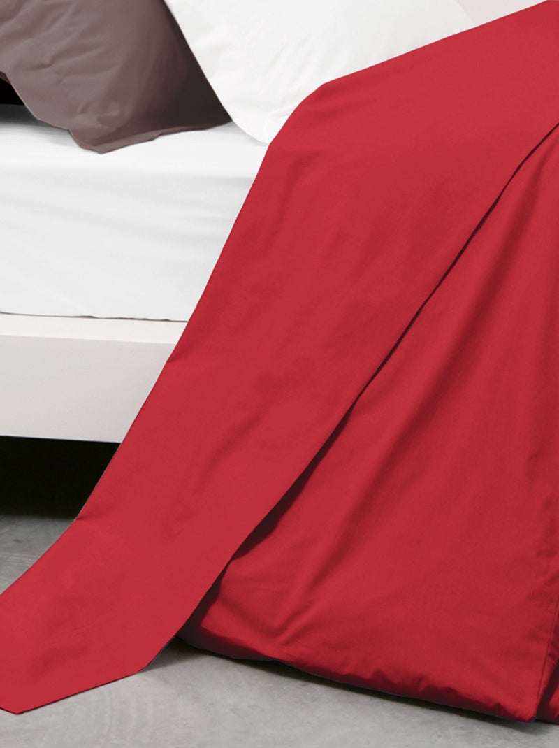 Drap plat uni coton ALTO Bordeaux - Kiabi