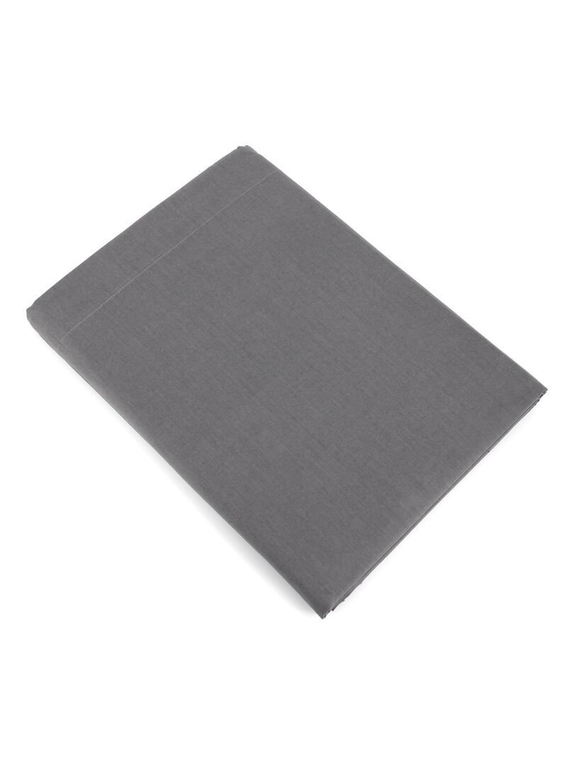 Drap plat uni coton ALTO Gris foncé - Kiabi