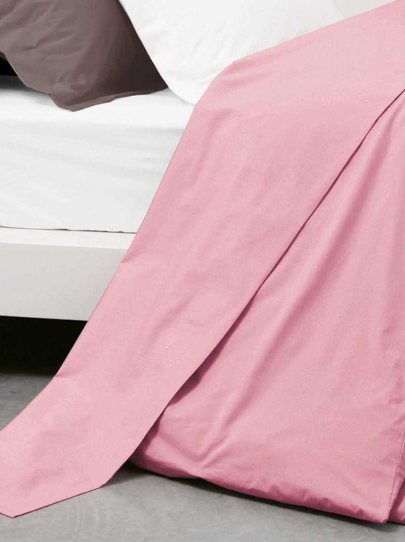 Drap plat uni coton ALTO Rose pâle - Kiabi