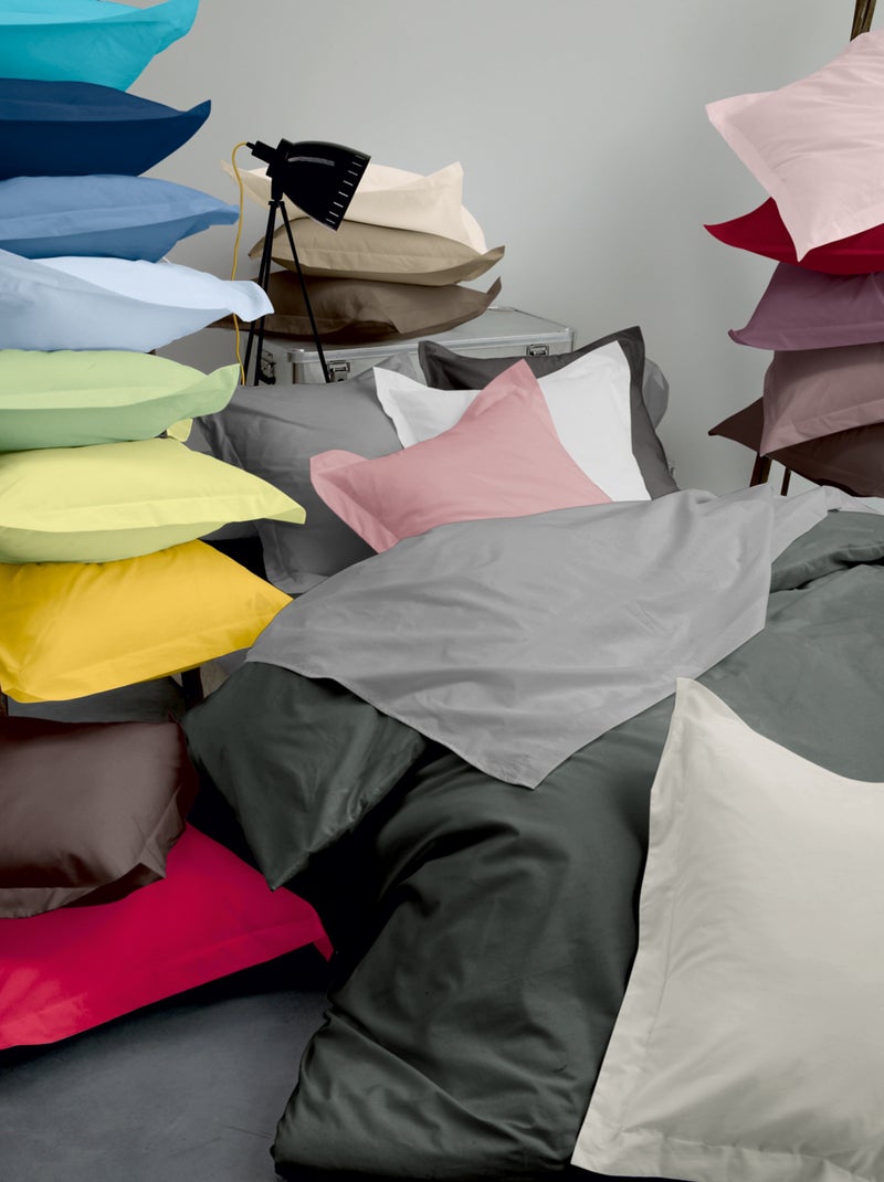 Drap plat uni coton ALTO Rose pâle - Kiabi