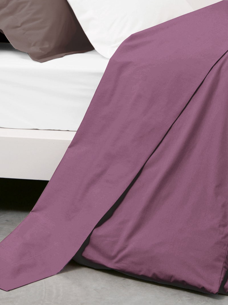 Drap plat uni coton ALTO Violet prune - Kiabi
