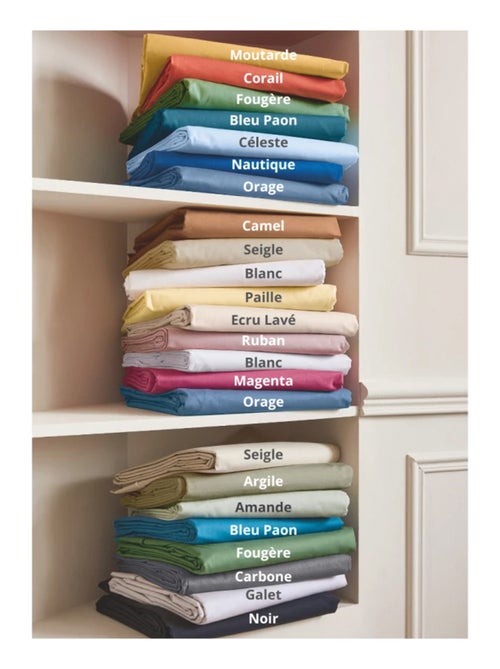 Drap Plat Uni en 100 % Coton - Kiabi Drap Plat Uni en 100 % Coton - Kiabi