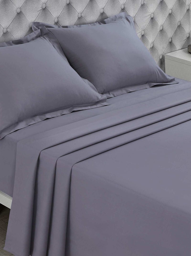 Drap plat uni gris - Kiabi