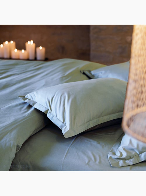 Drap plat uni percale de coton MANOIR - Kiabi Drap plat uni percale de coton MANOIR - Kiabi