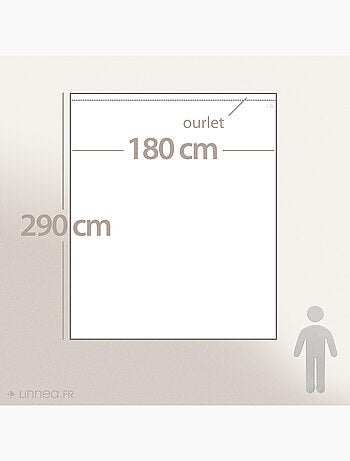 Drap plat uni percale de coton MANOIR