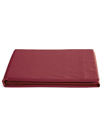 Drap plat uni percale de coton MANOIR