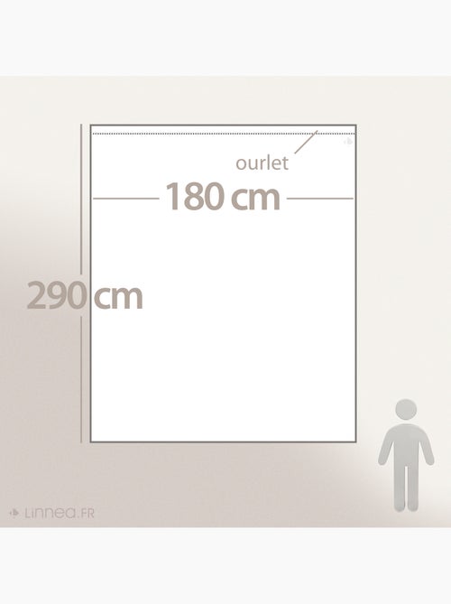 Drap plat uni percale de coton MANOIR - Kiabi