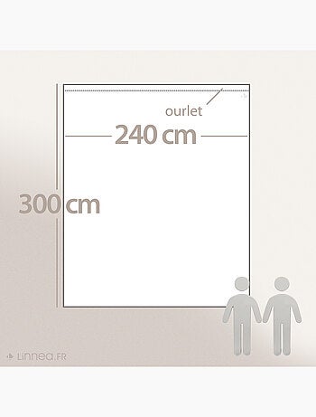 Drap plat uni percale de coton MANOIR