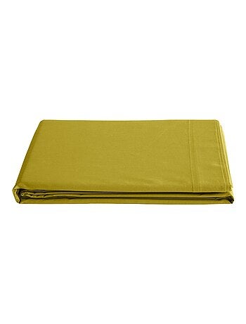Drap plat uni percale de coton MANOIR