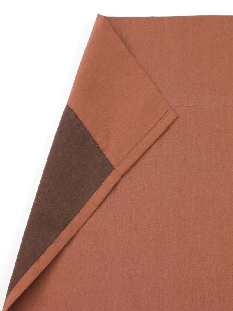 Drap plat uni Satin de coton OPERA Marron - Kiabi