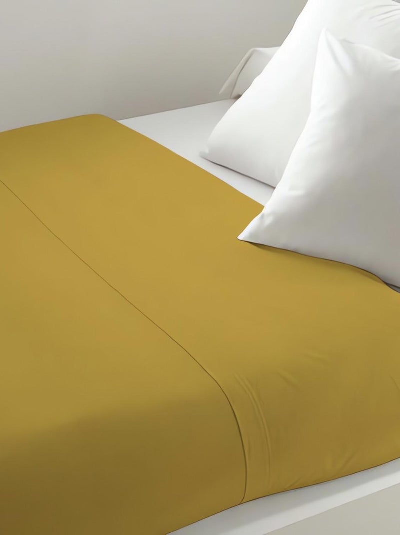 Drap plat uni ZZZ en polycoton Jaune - Kiabi