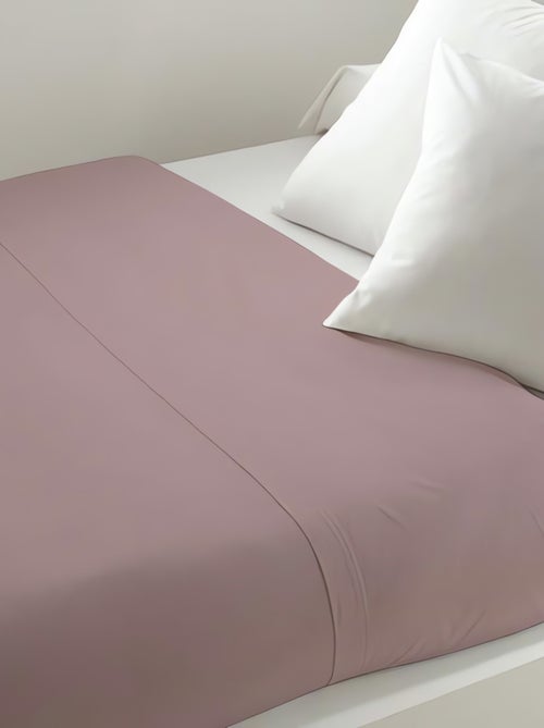 Drap plat uni ZZZ rose - Kiabi