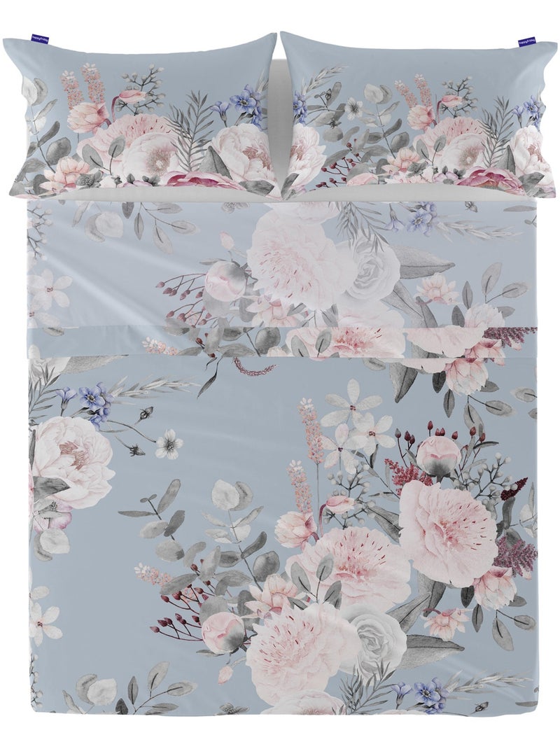 Drap Soft bouquet "Happyfriday" Blanc - Kiabi