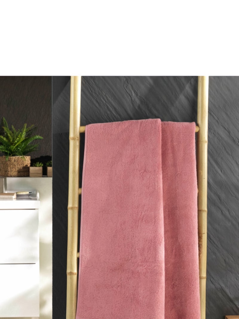 Draps de bain Coton PROMO LINGE Blanc cassé/Blanc cassé/Bois de rose - Kiabi