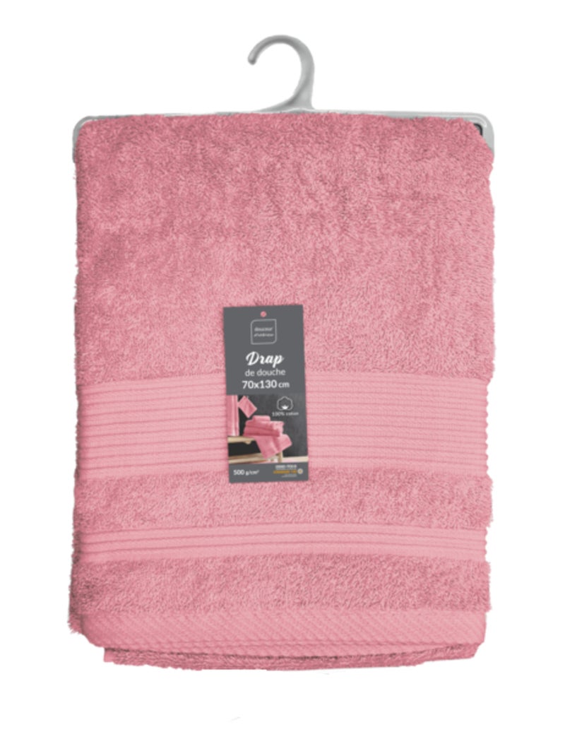 Draps de bain Coton PROMO LINGE Blanc cassé/Blanc cassé/Bois de rose - Kiabi