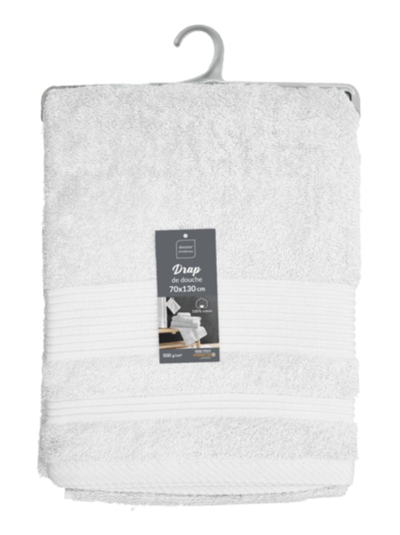 Draps de bain Coton PROMO LINGE Blanc - Kiabi